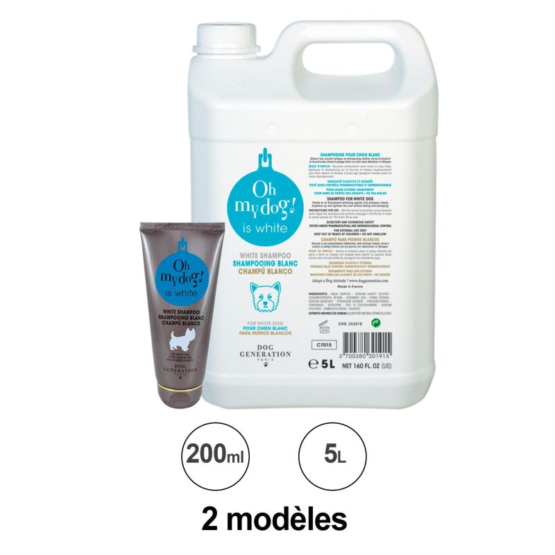 Shampooing poils blanc chien Oh my dog OMD-C7011-1